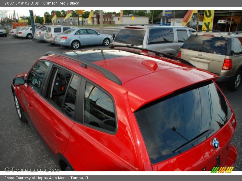 Crimson Red / Black 2007 BMW X3 3.0si