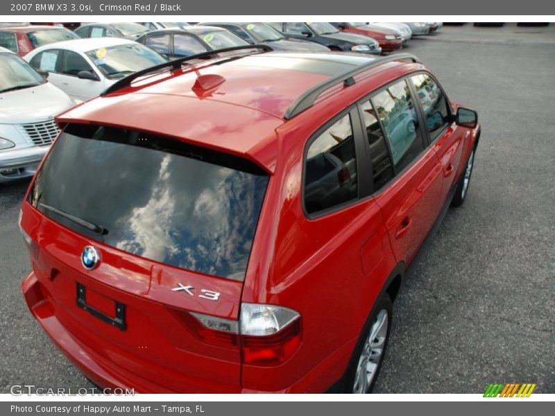 Crimson Red / Black 2007 BMW X3 3.0si