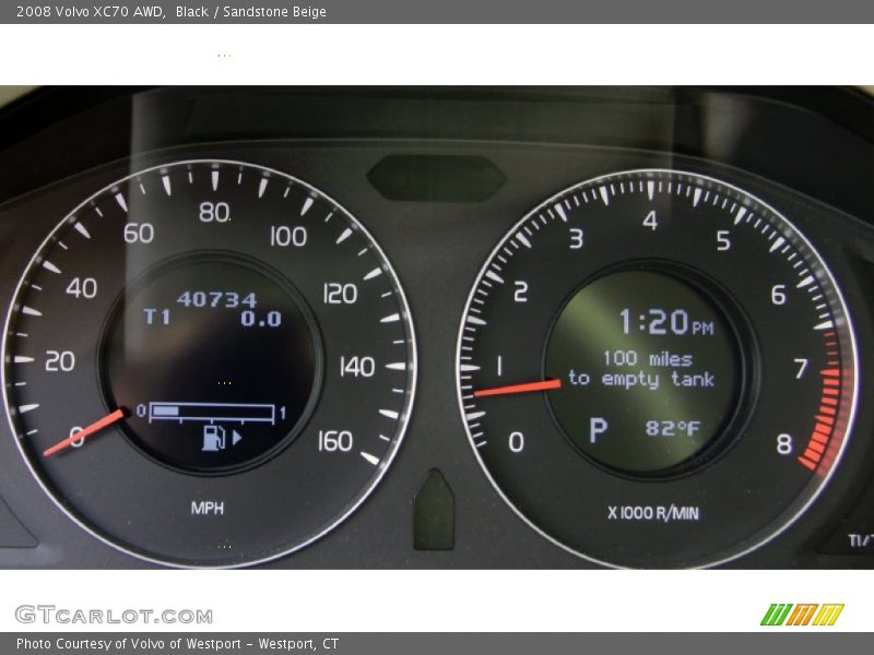 Black / Sandstone Beige 2008 Volvo XC70 AWD