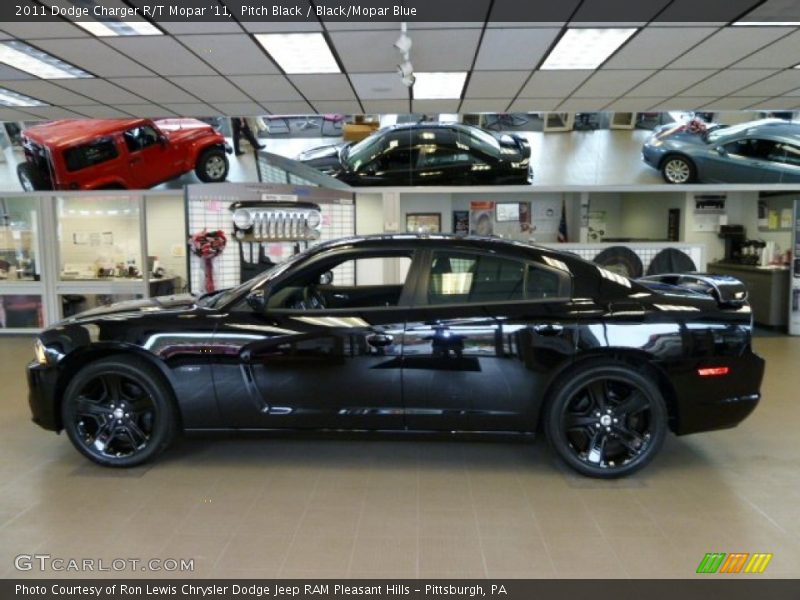 Pitch Black / Black/Mopar Blue 2011 Dodge Charger R/T Mopar '11