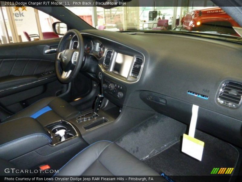 Pitch Black / Black/Mopar Blue 2011 Dodge Charger R/T Mopar '11