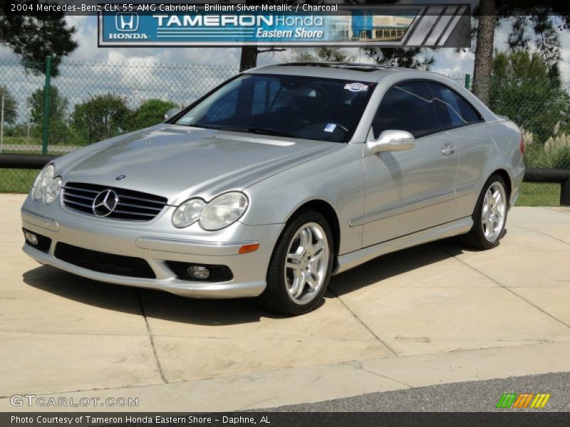 Brilliant Silver Metallic / Charcoal 2004 Mercedes-Benz CLK 55 AMG Cabriolet