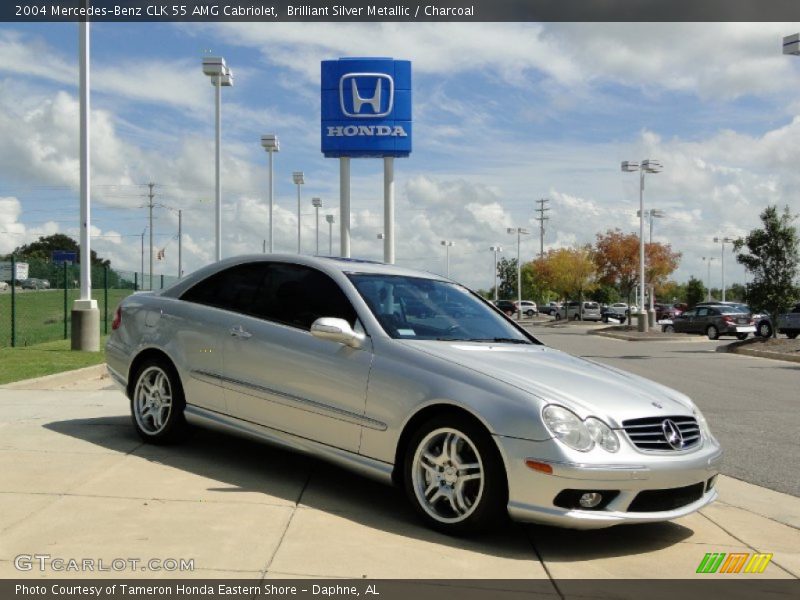 Brilliant Silver Metallic / Charcoal 2004 Mercedes-Benz CLK 55 AMG Cabriolet