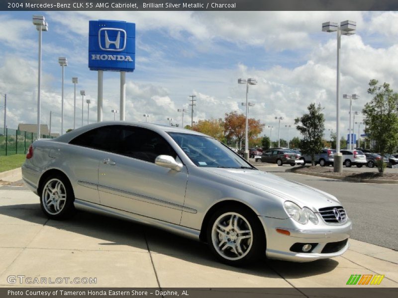 Brilliant Silver Metallic / Charcoal 2004 Mercedes-Benz CLK 55 AMG Cabriolet