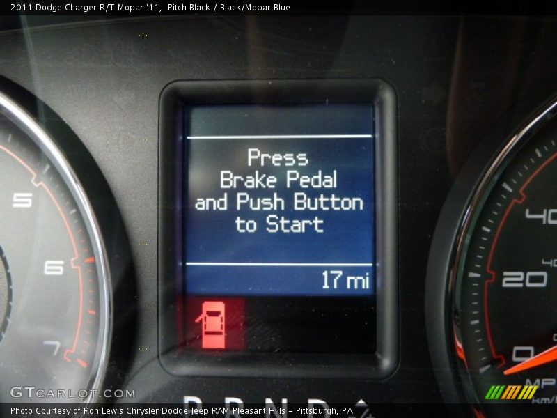Pitch Black / Black/Mopar Blue 2011 Dodge Charger R/T Mopar '11