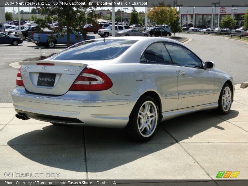 Brilliant Silver Metallic / Charcoal 2004 Mercedes-Benz CLK 55 AMG Cabriolet
