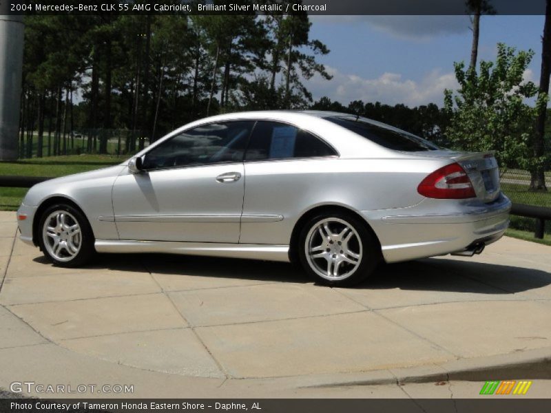Brilliant Silver Metallic / Charcoal 2004 Mercedes-Benz CLK 55 AMG Cabriolet