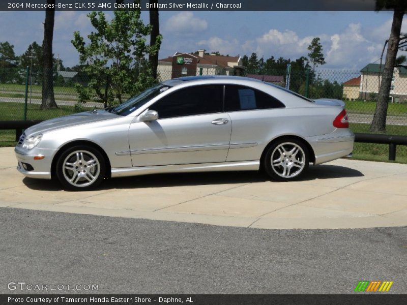 Brilliant Silver Metallic / Charcoal 2004 Mercedes-Benz CLK 55 AMG Cabriolet