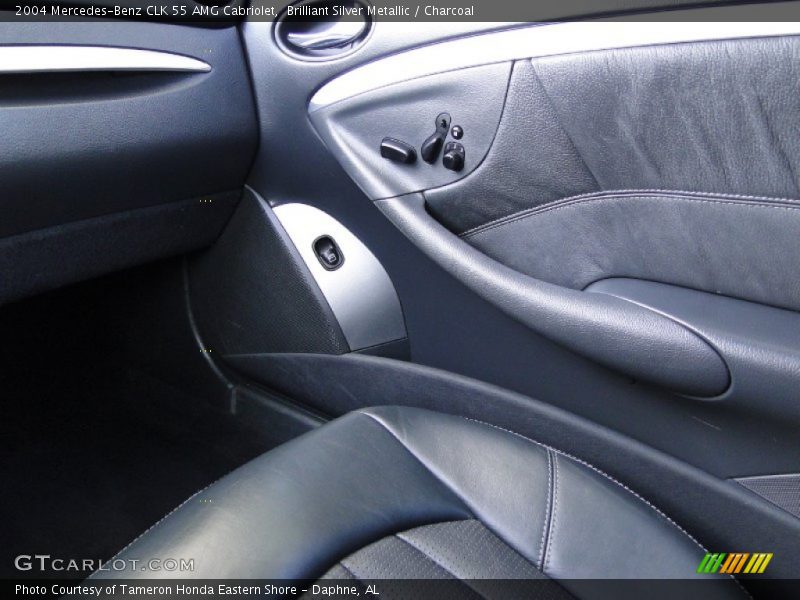 Brilliant Silver Metallic / Charcoal 2004 Mercedes-Benz CLK 55 AMG Cabriolet