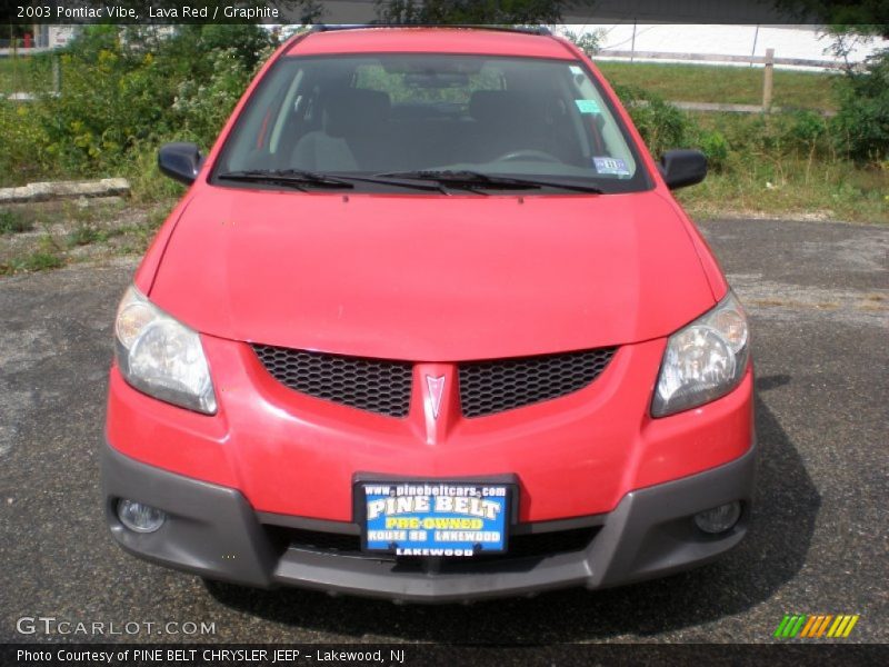 Lava Red / Graphite 2003 Pontiac Vibe