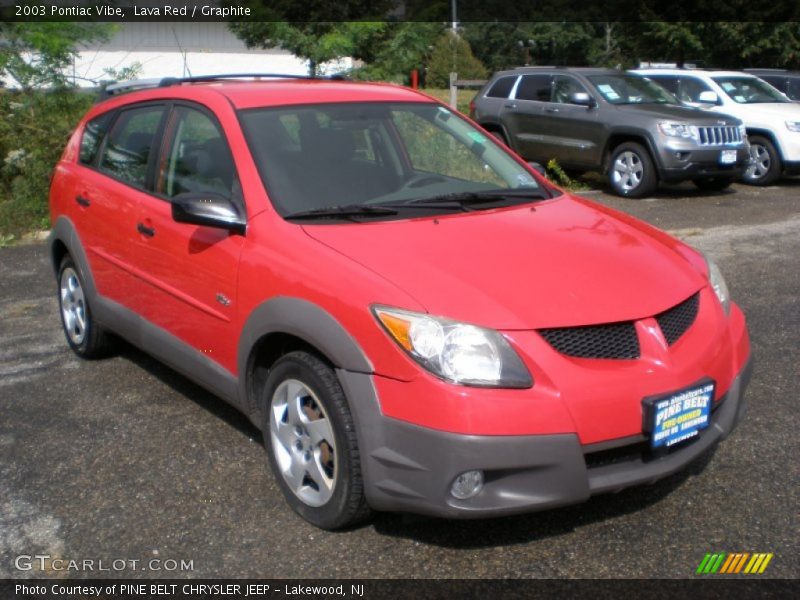 Lava Red / Graphite 2003 Pontiac Vibe