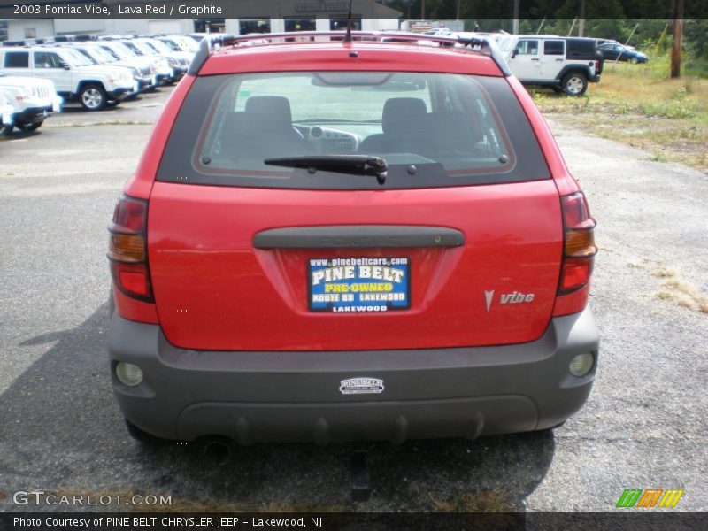 Lava Red / Graphite 2003 Pontiac Vibe