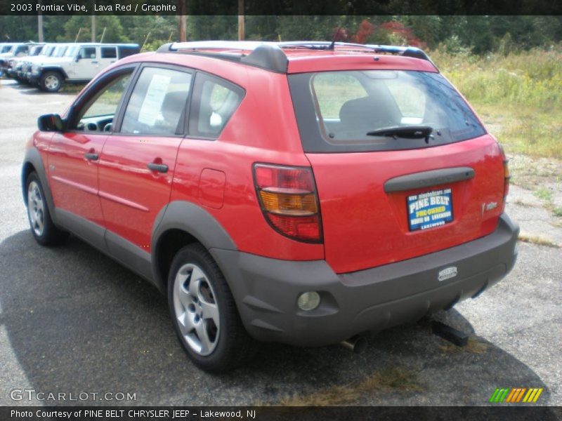 Lava Red / Graphite 2003 Pontiac Vibe