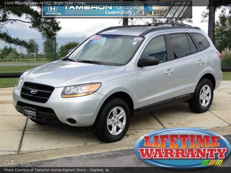 Bright Silver / Gray 2009 Hyundai Santa Fe GLS