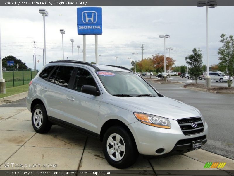 Bright Silver / Gray 2009 Hyundai Santa Fe GLS