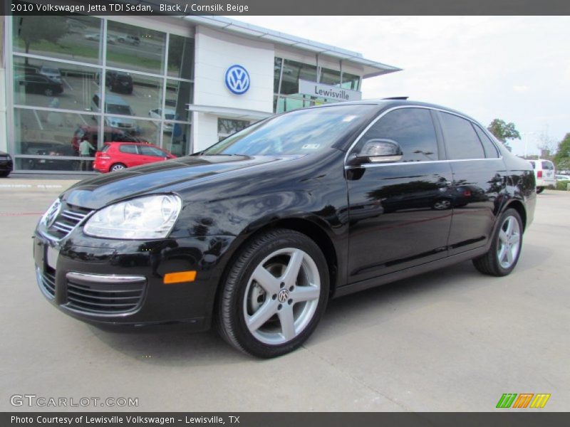 Black / Cornsilk Beige 2010 Volkswagen Jetta TDI Sedan