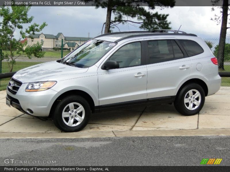 Bright Silver / Gray 2009 Hyundai Santa Fe GLS