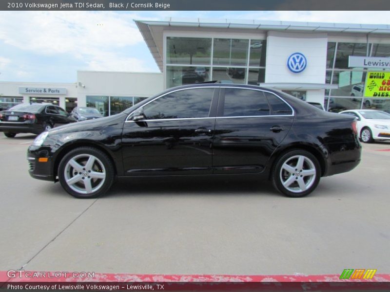 Black / Cornsilk Beige 2010 Volkswagen Jetta TDI Sedan