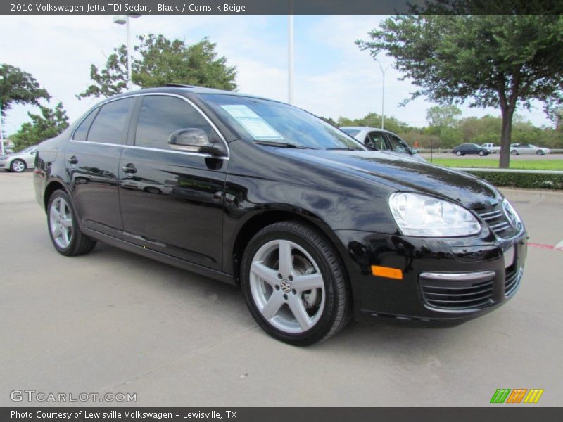 Black / Cornsilk Beige 2010 Volkswagen Jetta TDI Sedan