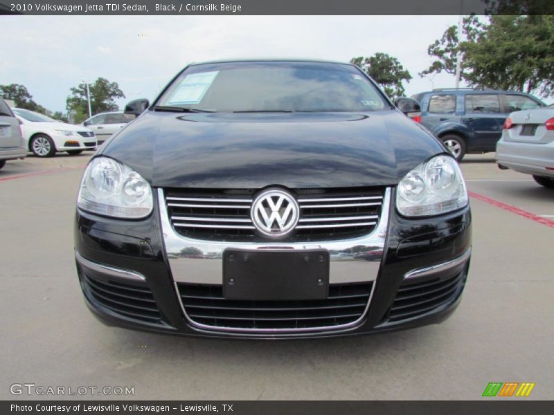 Black / Cornsilk Beige 2010 Volkswagen Jetta TDI Sedan