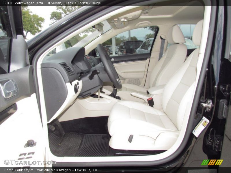 Black / Cornsilk Beige 2010 Volkswagen Jetta TDI Sedan