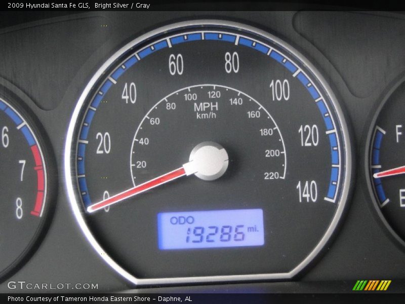 Bright Silver / Gray 2009 Hyundai Santa Fe GLS