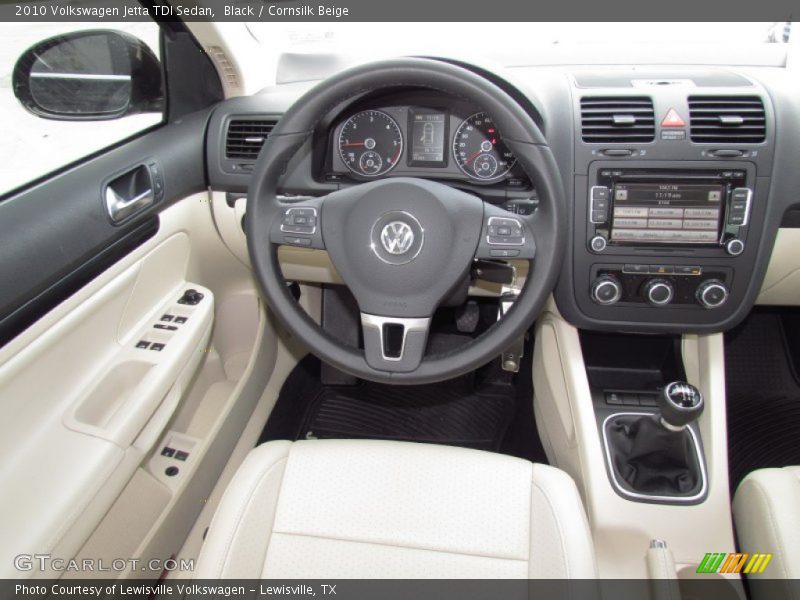 Black / Cornsilk Beige 2010 Volkswagen Jetta TDI Sedan