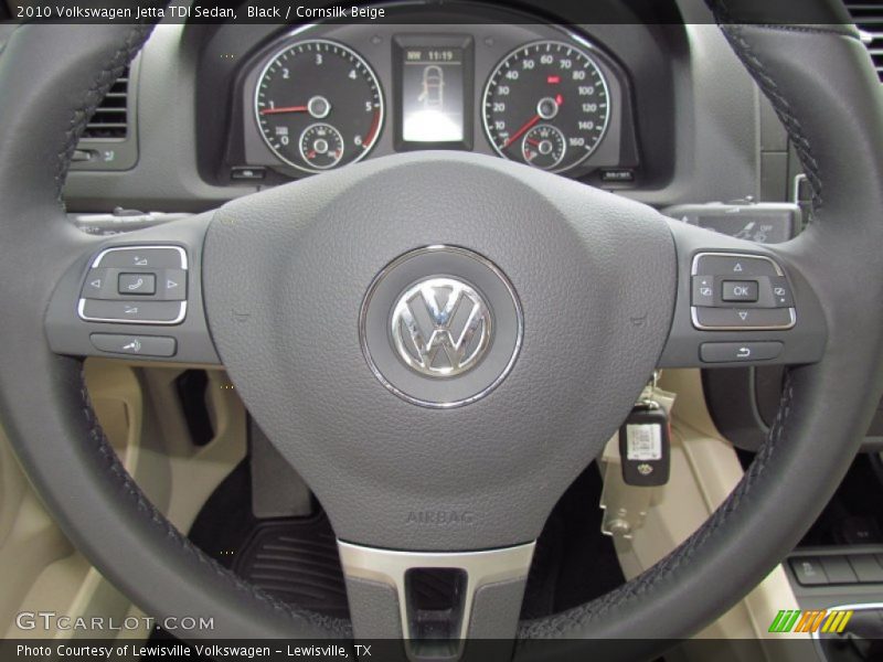 Black / Cornsilk Beige 2010 Volkswagen Jetta TDI Sedan