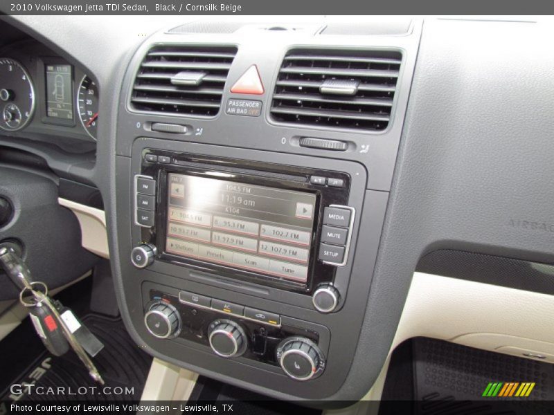 Black / Cornsilk Beige 2010 Volkswagen Jetta TDI Sedan