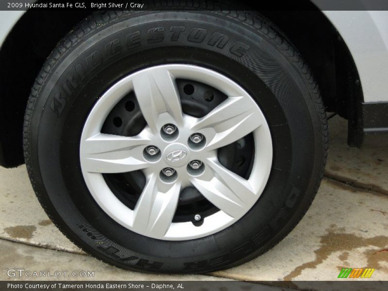 Bright Silver / Gray 2009 Hyundai Santa Fe GLS
