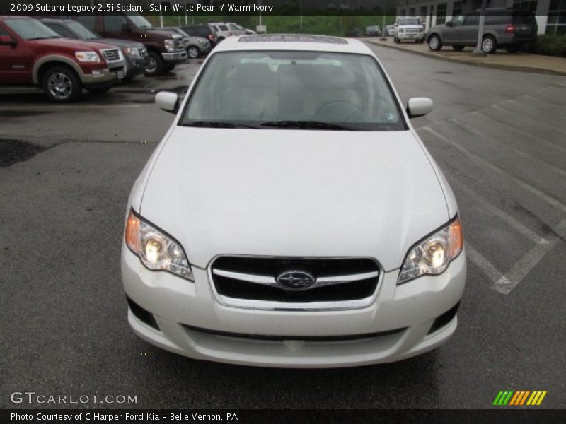 Satin White Pearl / Warm Ivory 2009 Subaru Legacy 2.5i Sedan