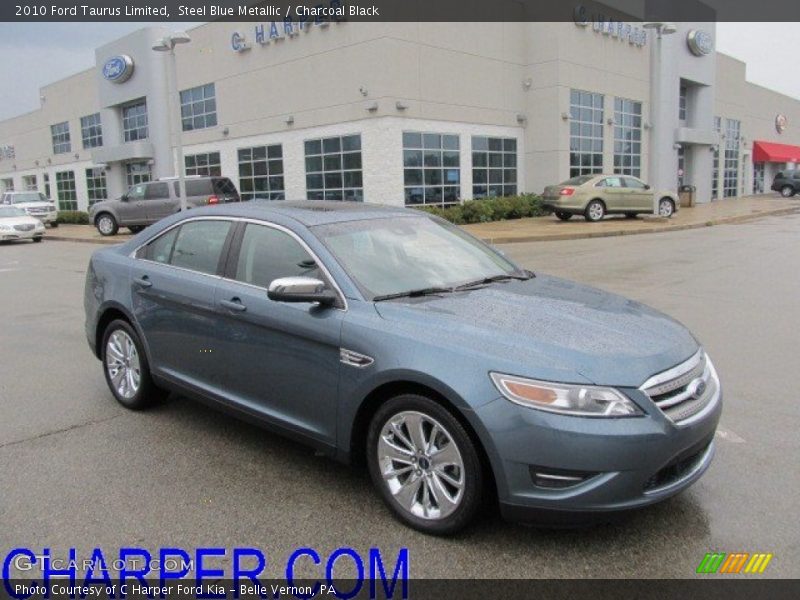 Steel Blue Metallic / Charcoal Black 2010 Ford Taurus Limited