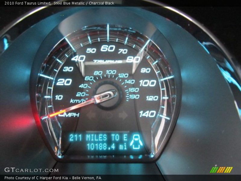 Steel Blue Metallic / Charcoal Black 2010 Ford Taurus Limited
