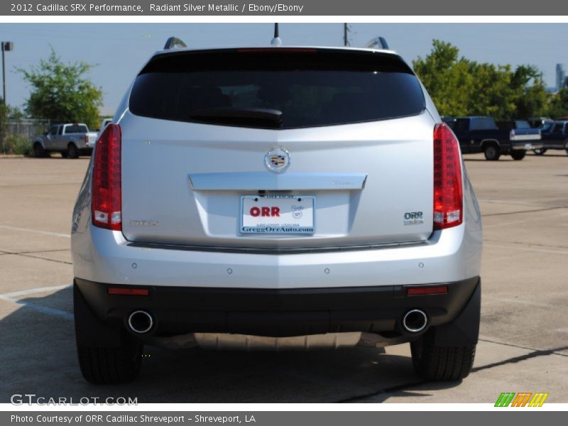 Radiant Silver Metallic / Ebony/Ebony 2012 Cadillac SRX Performance