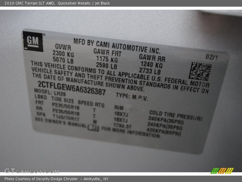 Quicksilver Metallic / Jet Black 2010 GMC Terrain SLT AWD