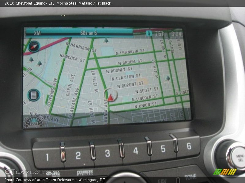 Navigation of 2010 Equinox LT
