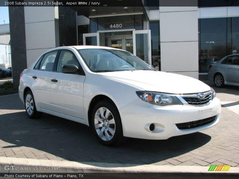Aspen White / Ivory 2008 Subaru Impreza 2.5i Sedan