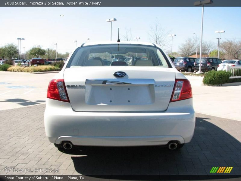 Aspen White / Ivory 2008 Subaru Impreza 2.5i Sedan