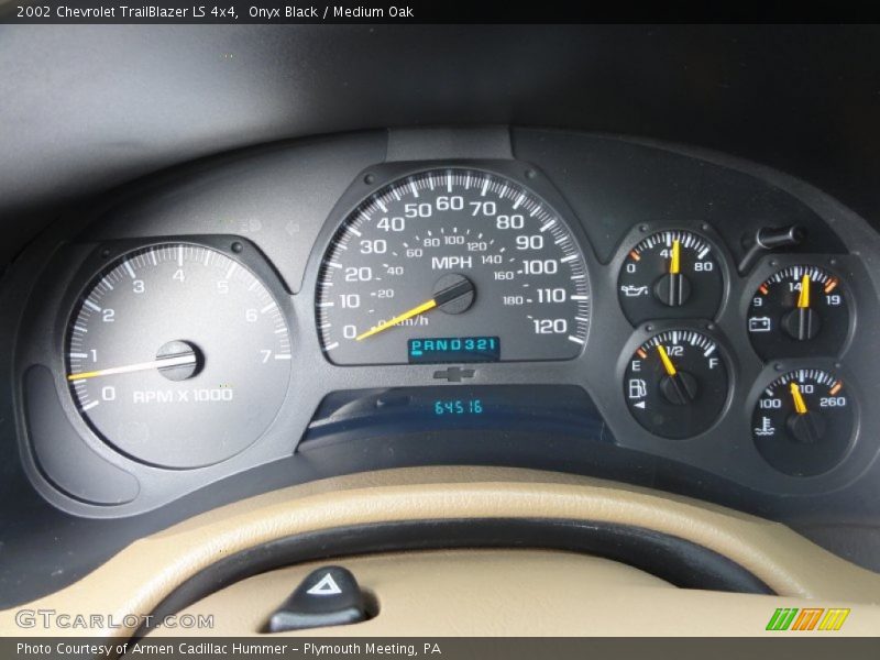 Onyx Black / Medium Oak 2002 Chevrolet TrailBlazer LS 4x4