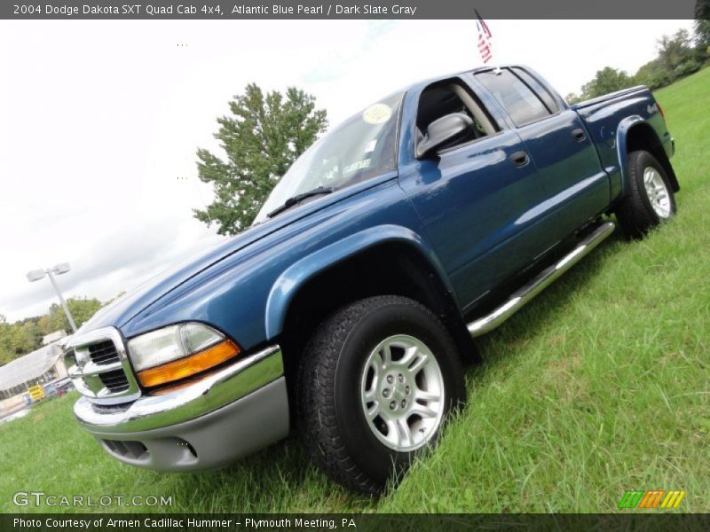 Atlantic Blue Pearl / Dark Slate Gray 2004 Dodge Dakota SXT Quad Cab 4x4