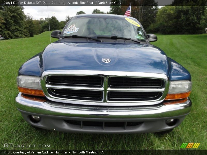 Atlantic Blue Pearl / Dark Slate Gray 2004 Dodge Dakota SXT Quad Cab 4x4