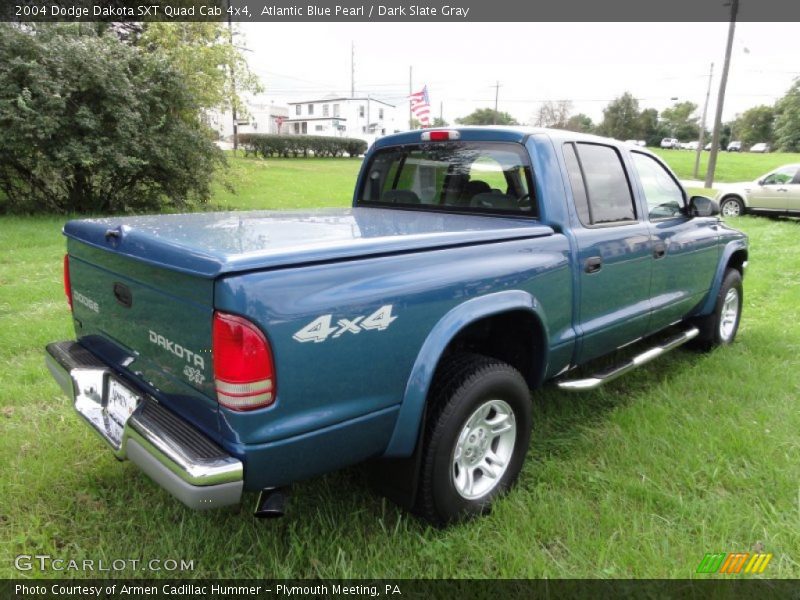 Atlantic Blue Pearl / Dark Slate Gray 2004 Dodge Dakota SXT Quad Cab 4x4