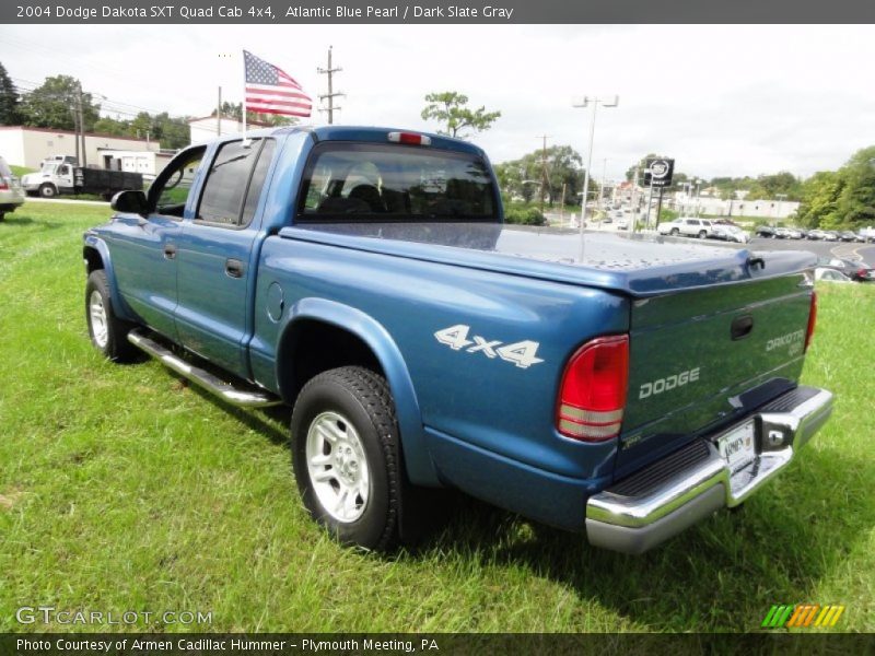 Atlantic Blue Pearl / Dark Slate Gray 2004 Dodge Dakota SXT Quad Cab 4x4