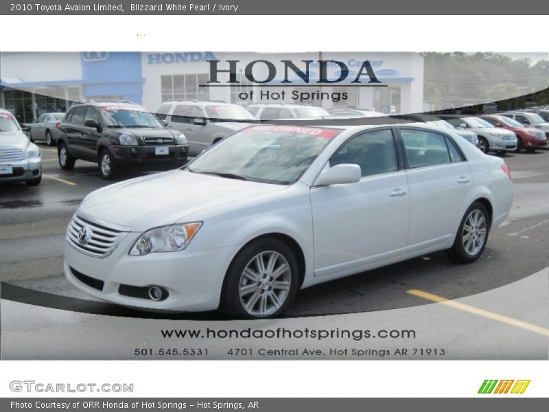 Blizzard White Pearl / Ivory 2010 Toyota Avalon Limited