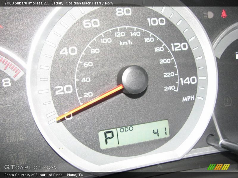 Obsidian Black Pearl / Ivory 2008 Subaru Impreza 2.5i Sedan