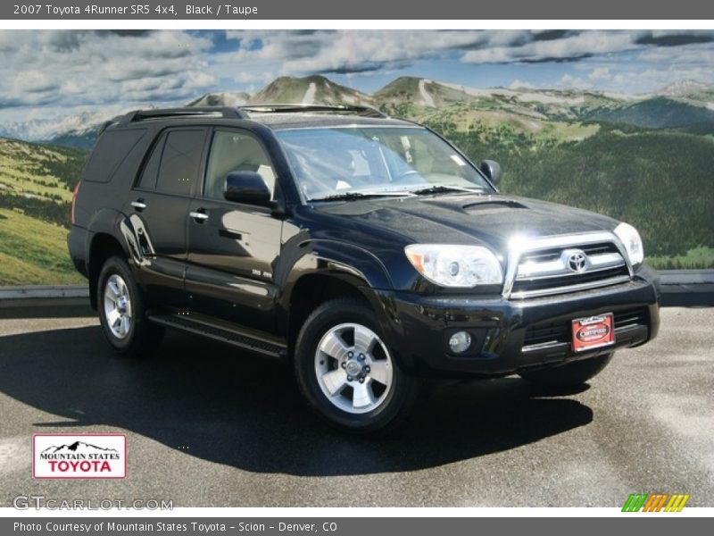 Black / Taupe 2007 Toyota 4Runner SR5 4x4