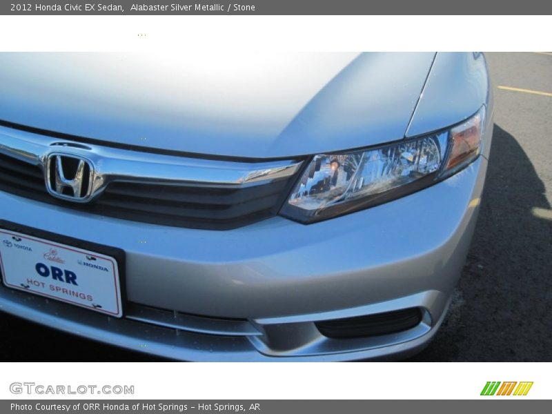 Alabaster Silver Metallic / Stone 2012 Honda Civic EX Sedan