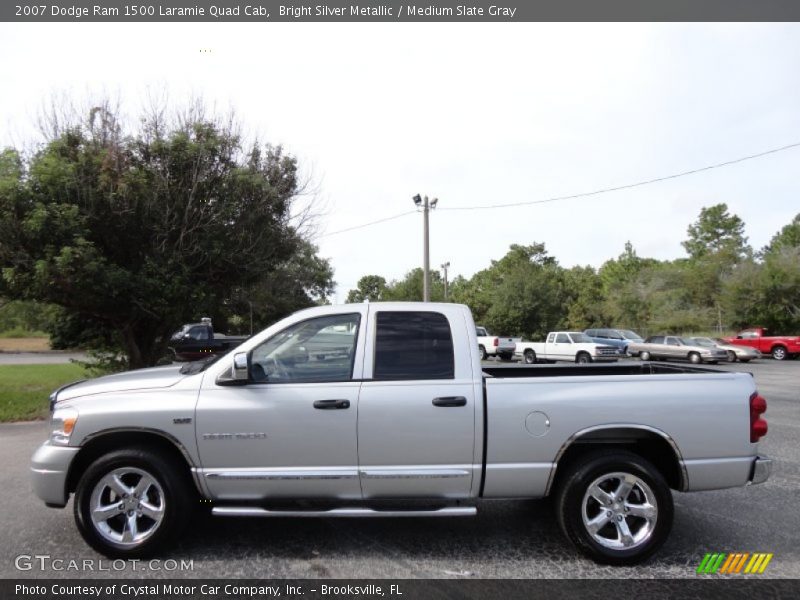 Bright Silver Metallic / Medium Slate Gray 2007 Dodge Ram 1500 Laramie Quad Cab