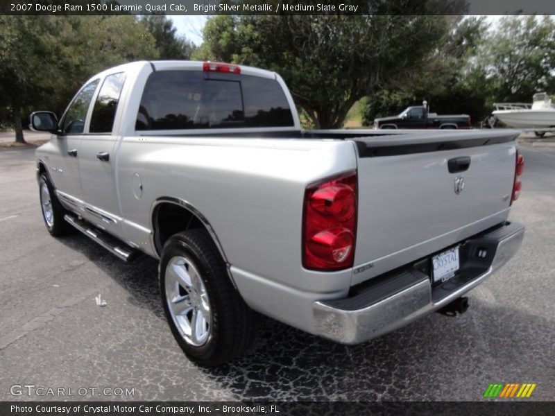 Bright Silver Metallic / Medium Slate Gray 2007 Dodge Ram 1500 Laramie Quad Cab