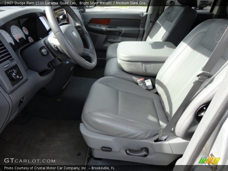Bright Silver Metallic / Medium Slate Gray 2007 Dodge Ram 1500 Laramie Quad Cab